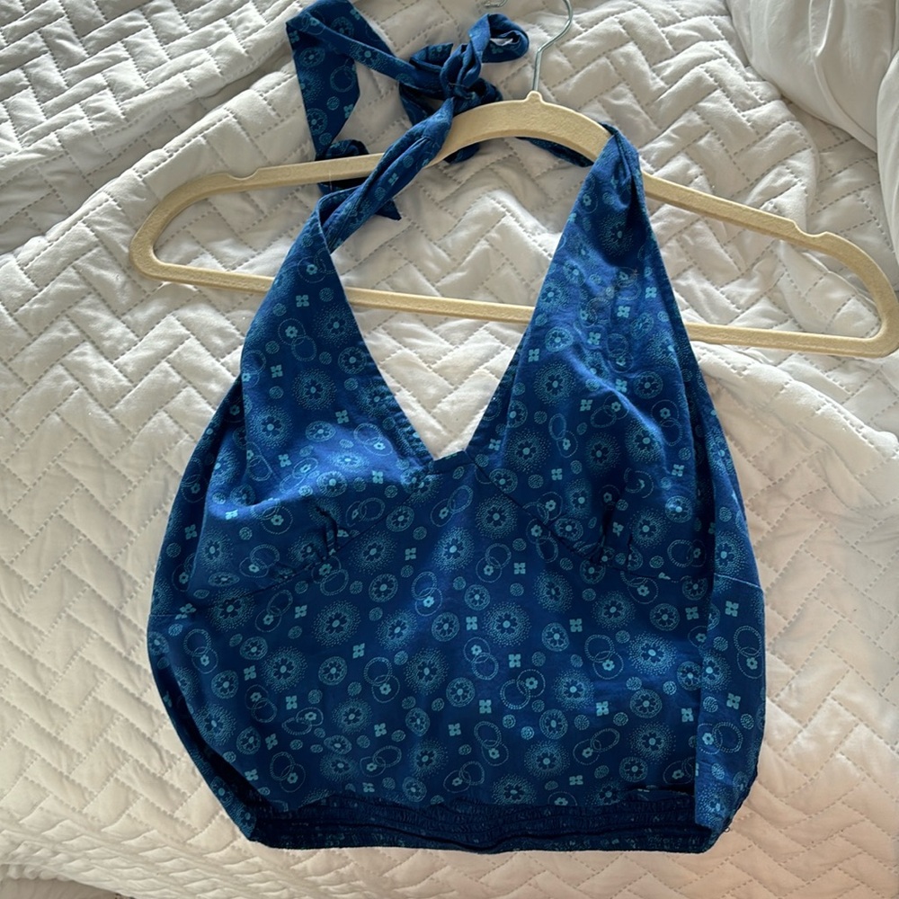 Blue halter